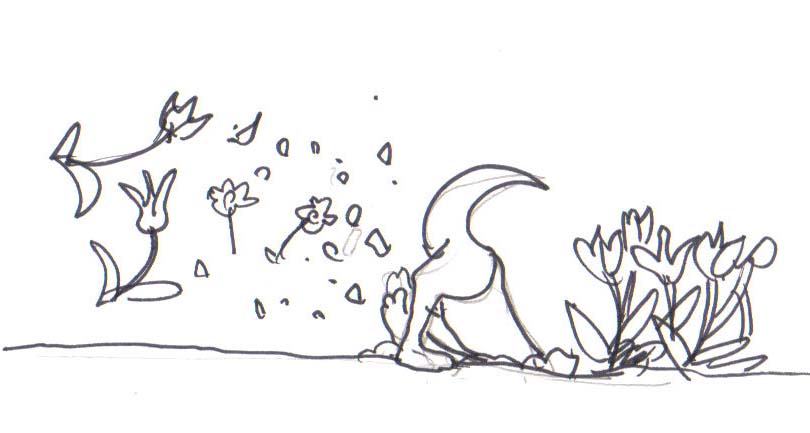 dog digging a hole Colouring Pages